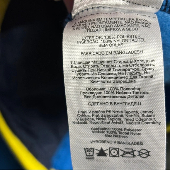 COLUMBIA Back Bowl Full Zip Fleece Jacket Mens XL BLUE YELLOW - Picture 8 of 11